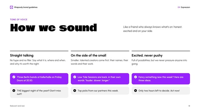 Page 18: tone of voice